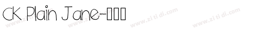 CK Plain Jane字体转换